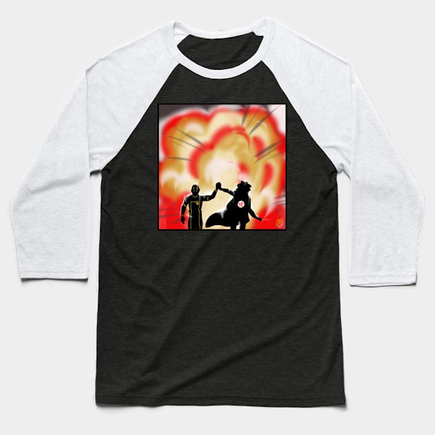 NSP Awesome Explosion Baseball T-Shirt by ArtOfTheNerd